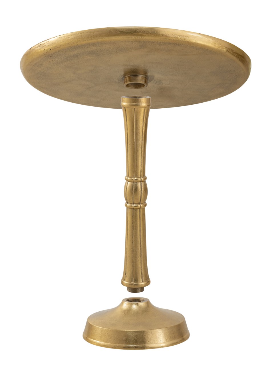 Beistelltisch Metall rund ø 44x53 cm 2-teilig Dekotisch Adlon mit Design Mittelfuß Aluminium Beistelltisch Metall rund ø 44x53 cm 2-teilig Dekotisch Adlon mit Design Mittelfuß Aluminium