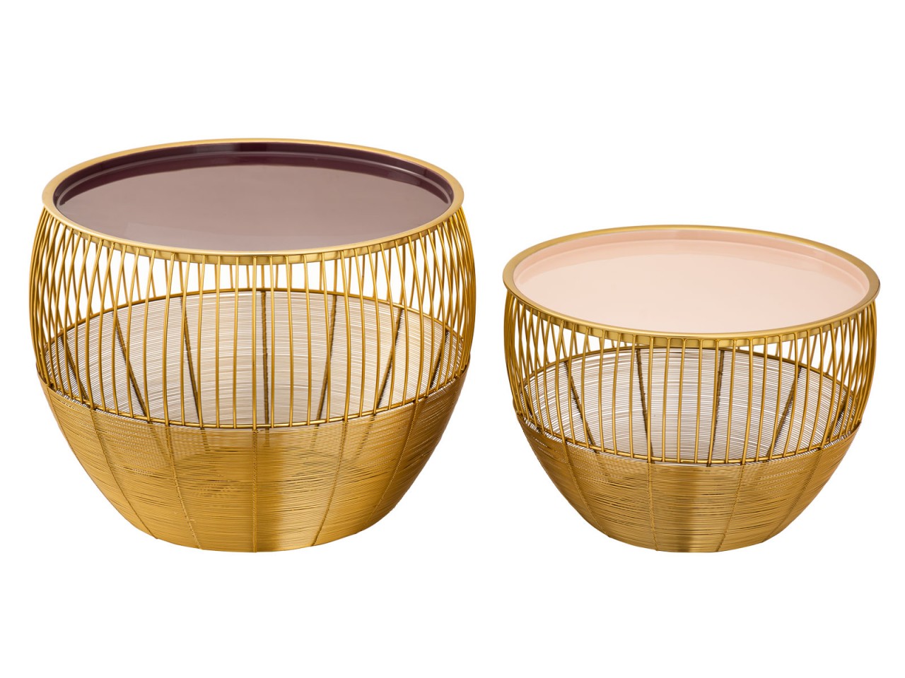 Beistelltisch 2er Set Satztisch rund ø 49/41 H 37/29 cm Dekotische Sofatisch Glamira Couchtisch gold Beistelltisch 2er Set Satztisch rund ø 49/41 H 37/29 cm Dekotische Sofatisch Glamira Couchtisch gold