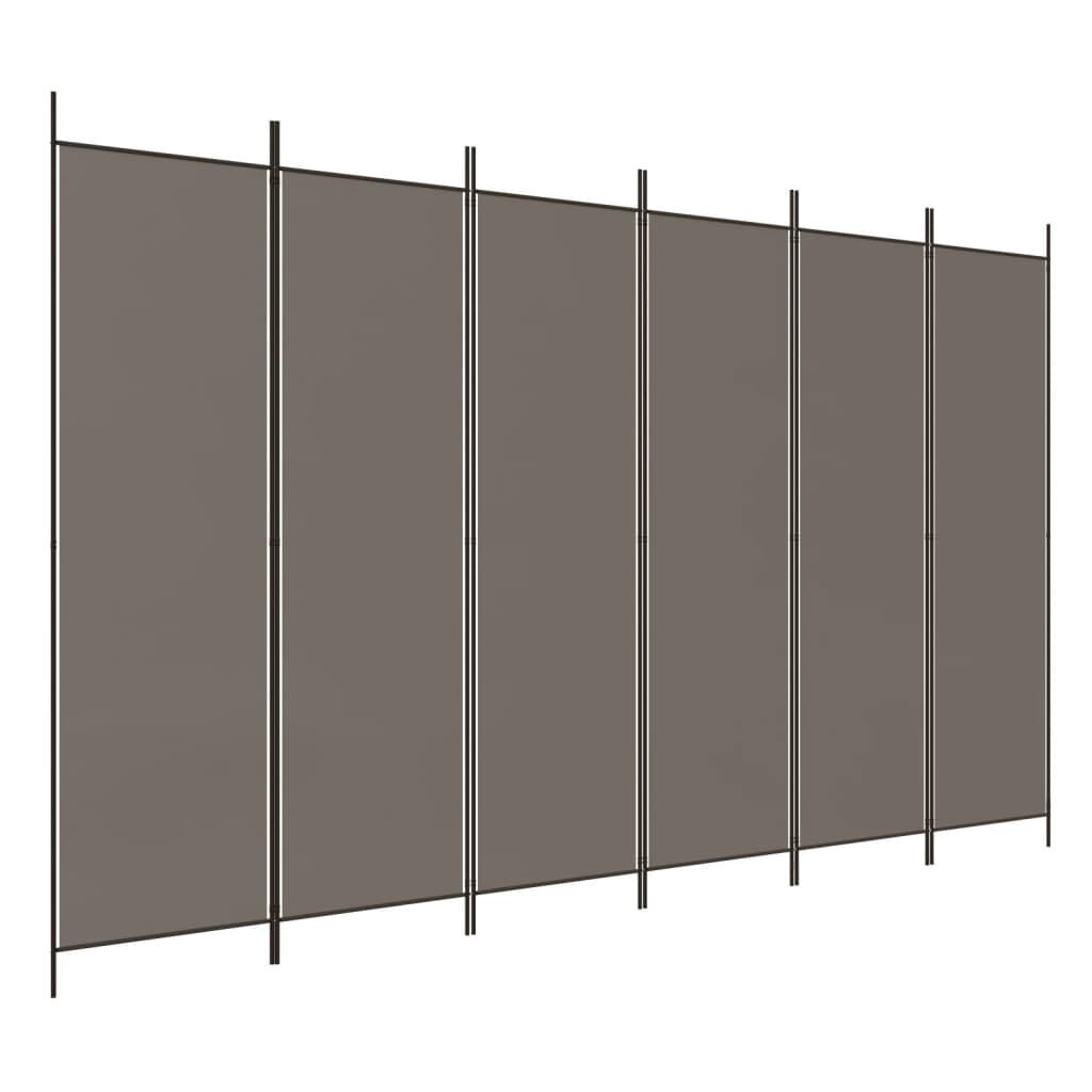 Paravent Anthrazit 300x200 cm Stoff