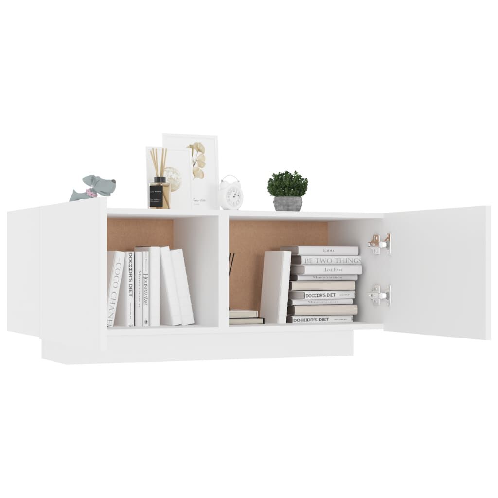 TV Board Schrank Weiß 100x35x40 cm ideal für Wohnzimmer und Multimedia TV Board Schrank Weiß 100x35x40 cm ideal für Wohnzimmer und Multimedia