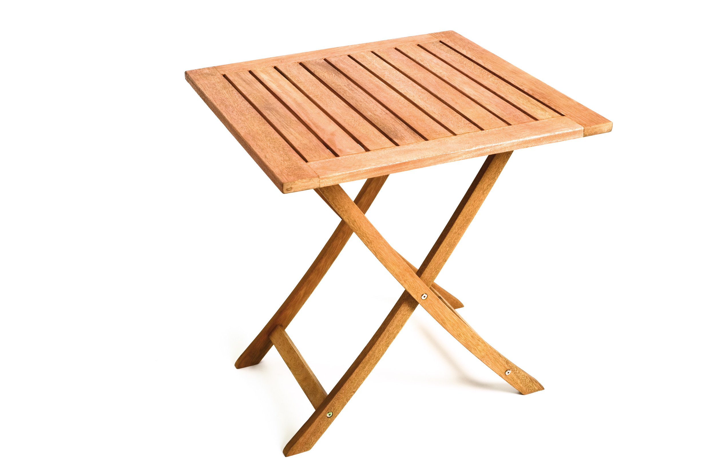 Comodoro Gartenmöbel-Set 3-teilig – 2 Klappsessel & Klapptisch 70×70 cm aus FSC® Eukalyptusholz