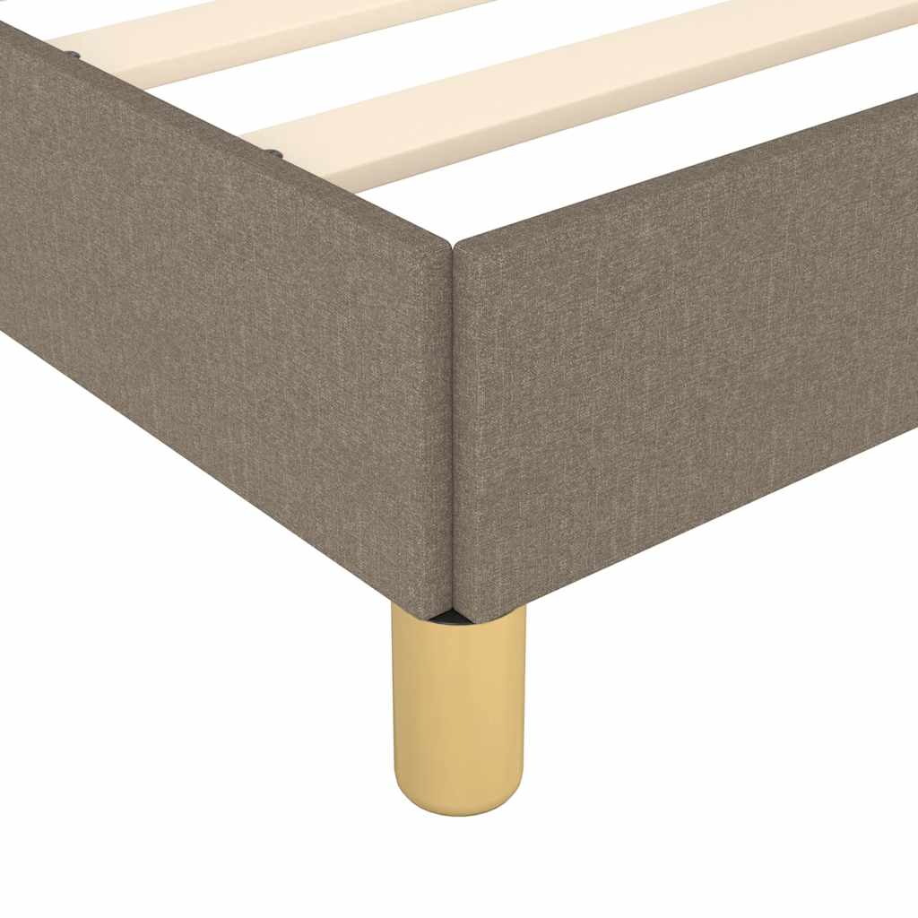 Bettgestell 140x190 cm Taupe Zeitloses Design ohne Matratze Stabil Modern Bettgestell 140x190 cm Taupe Zeitloses Design ohne Matratze Stabil Modern