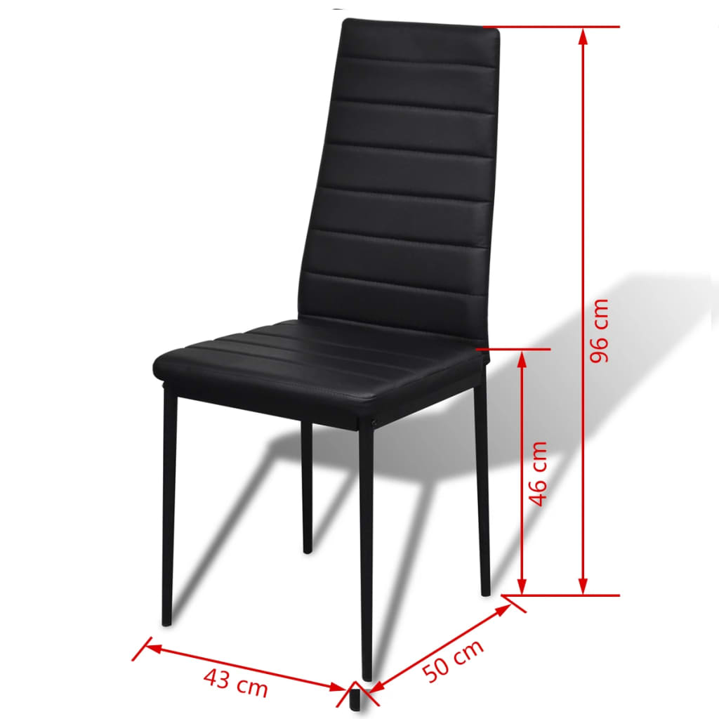 Essgruppe 5tlg. Esstisch Set Schwarz Tisch und 4 Stühle Küchenmöbel Platzsparend