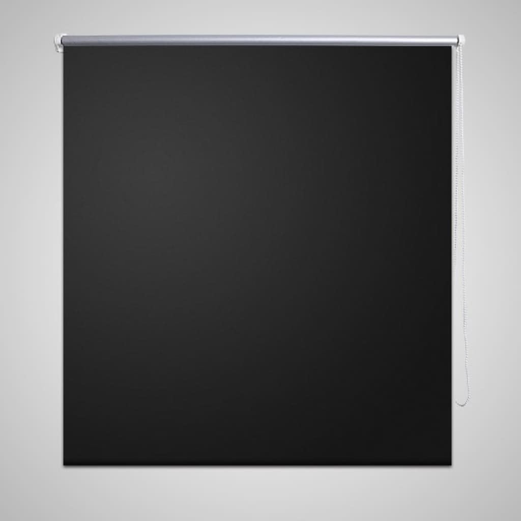 Rollo Verdunkelung 100x230 cm Schwarz Fensterrollo Sichtschutz