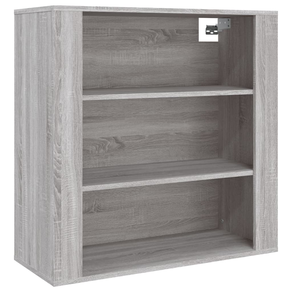 Wandschrank Hängeschrank Wandregal Grau Sonoma 80 x 33 x 80 cm Stauraumschrank