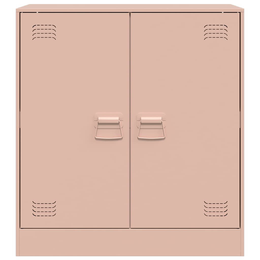 Sideboard aus Stahl in Rosa 67x39x73 cm modernes Möbelstück für Wohnzimmer Sideboard aus Stahl in Rosa 67x39x73 cm modernes Möbelstück für Wohnzimmer