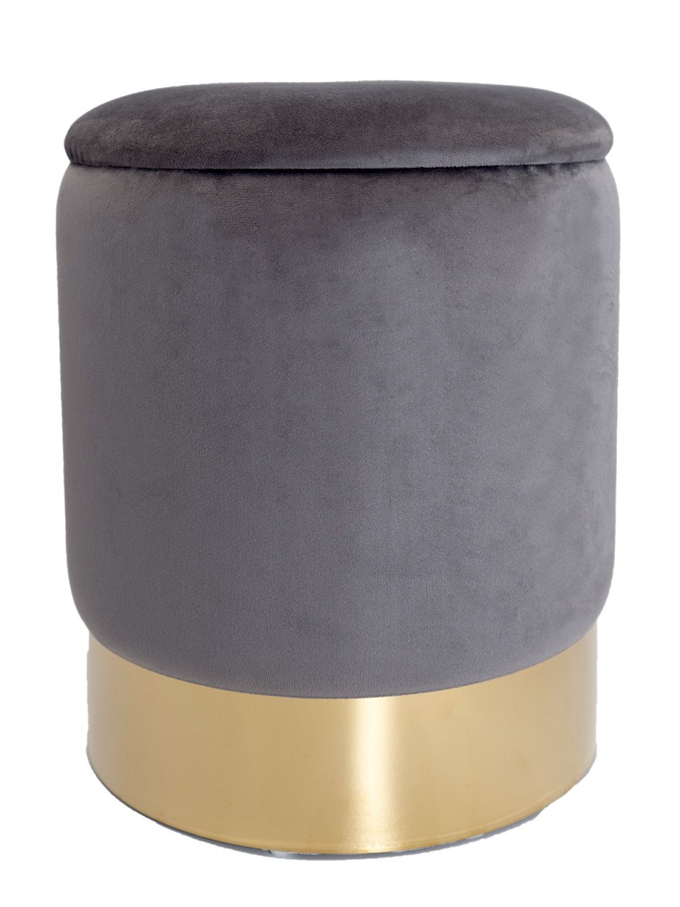 Samthocker Deko Hocker Samt Pouf Dekopouf Velour Hocker mit Stauraum u. Deckel Ø 31 H 38 cm