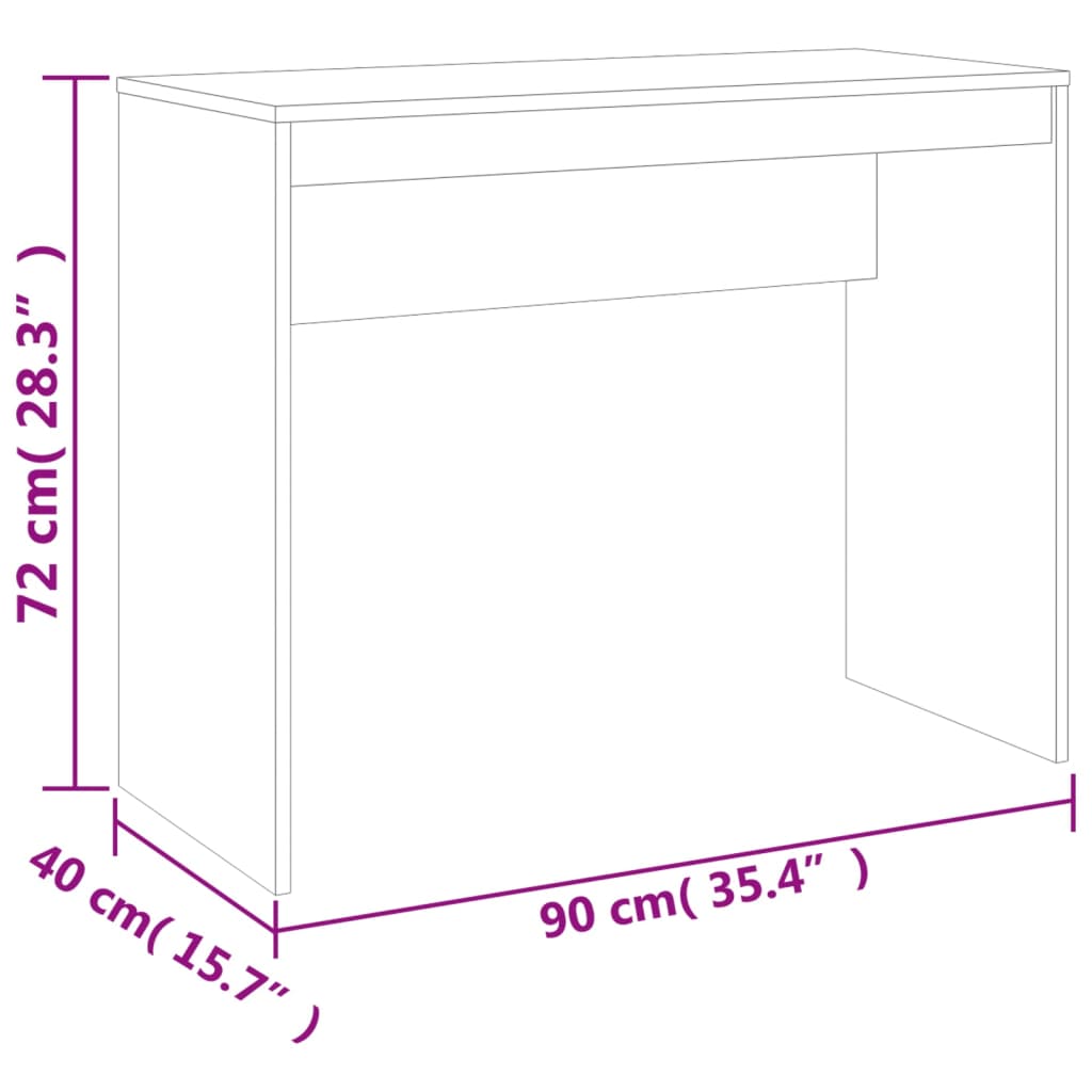 vidaXL Schreibtisch Betongrau 90 x 40 x 72 cm Holzwerkstoff