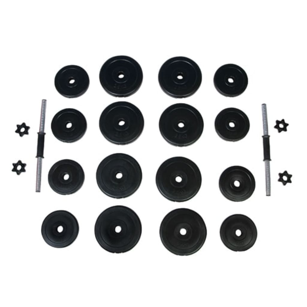 Hanteln 2x15 kg Set Gewichte Fitness Training Kurzhanteln verstellbar Home Gym