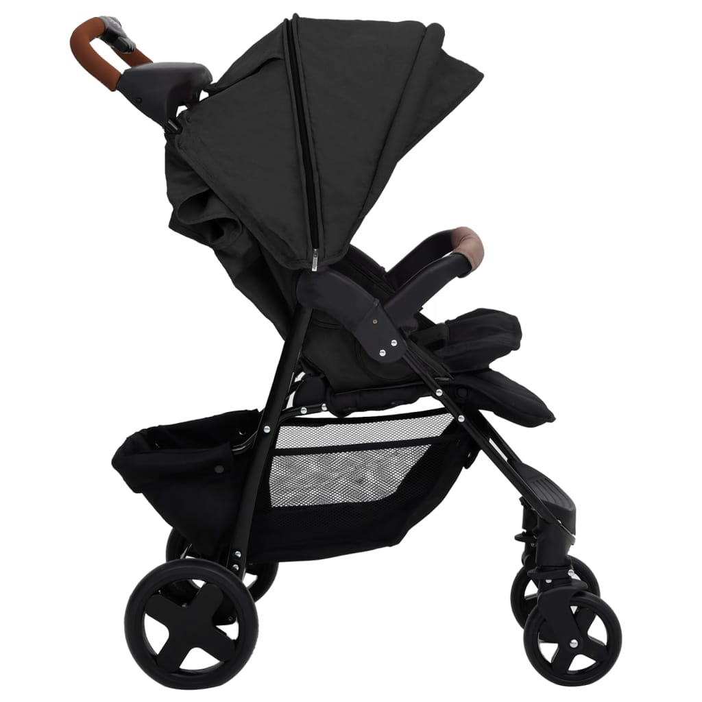 3in1 Kinderwagen Anthrazit Stahl