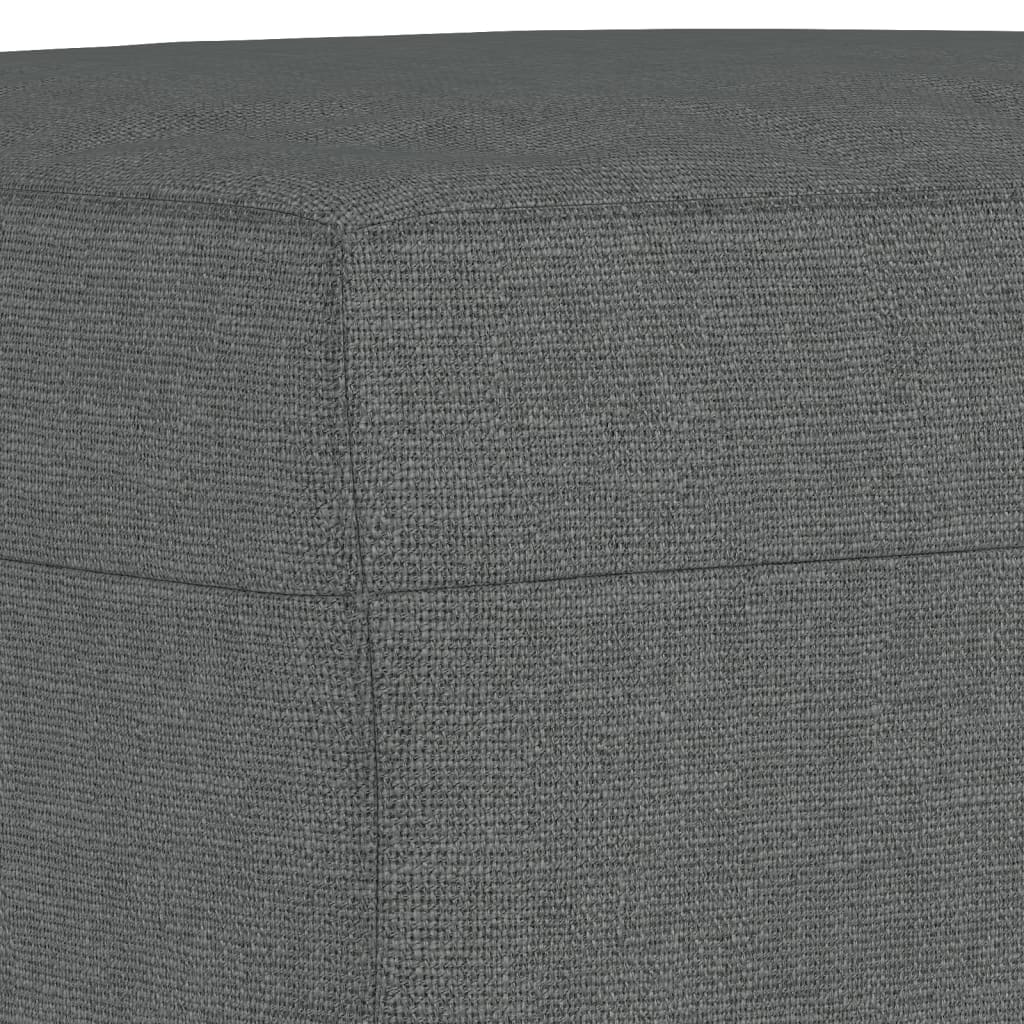 Dunkelgrauer Hocker Stoff Polyester Sperrholz Schaumstoff 70x55x41cm