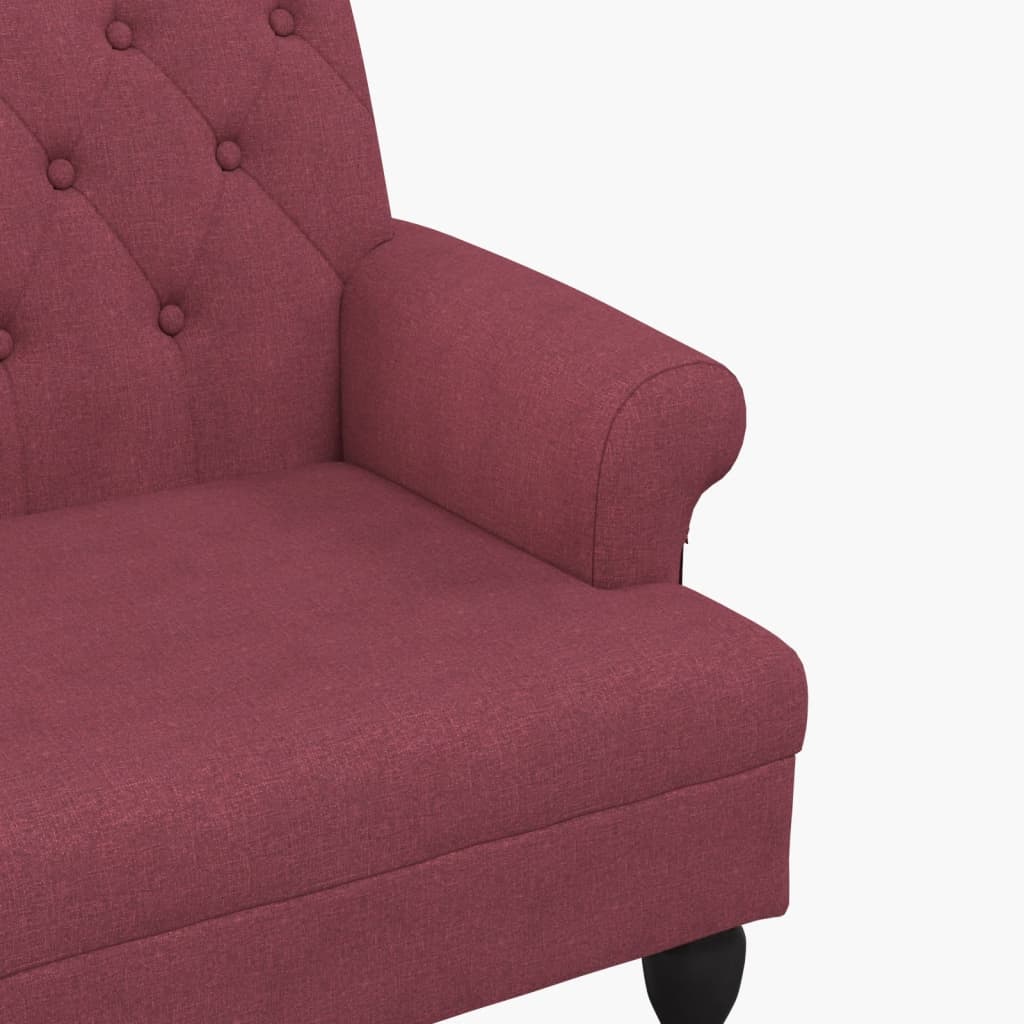 Sitzbank mit Rückenlehne Weinrot 120x62x75,5 cm Stoff Modern & stilvoll Sitzbank mit Rückenlehne Weinrot 120x62x75,5 cm Stoff Modern & stilvoll