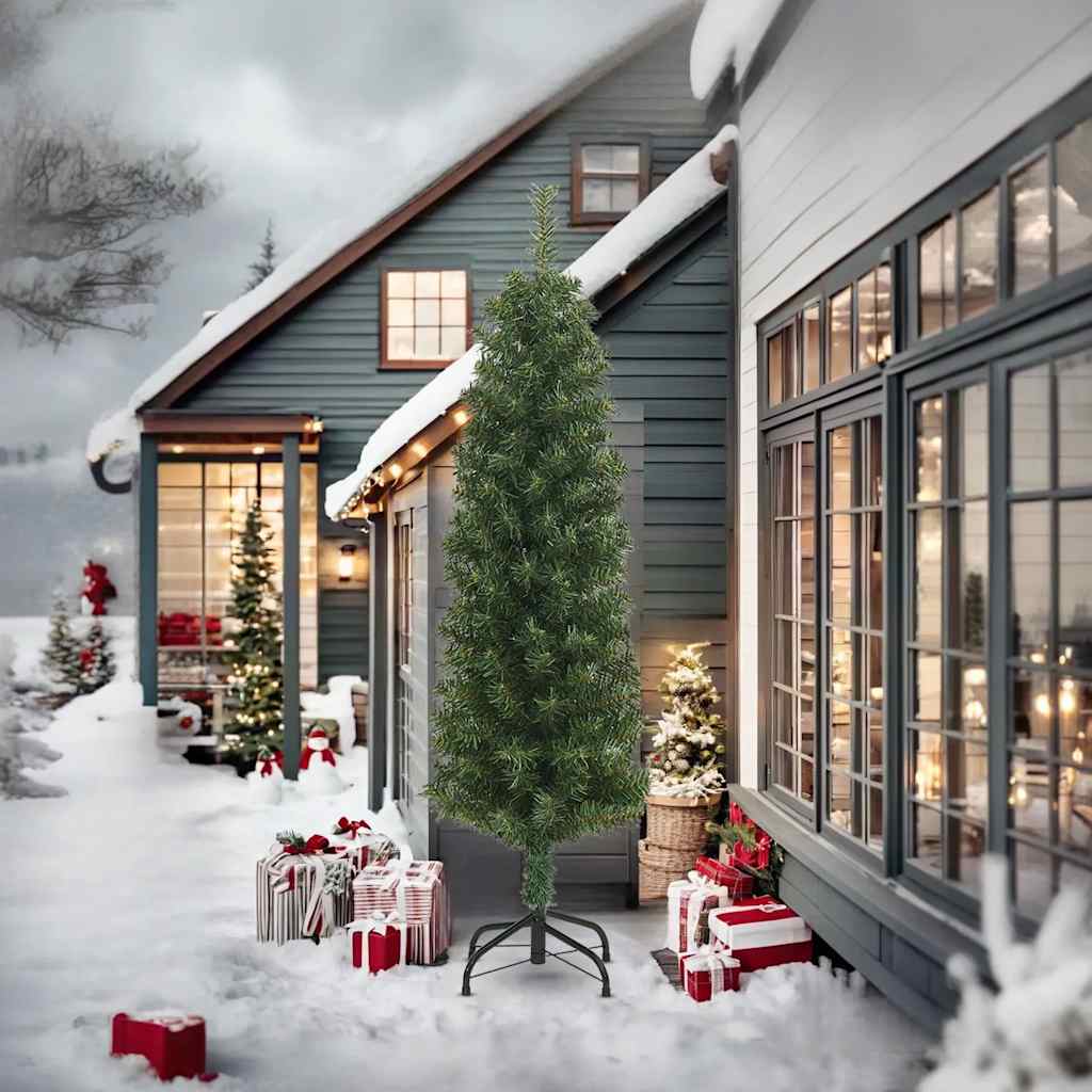 Weihnachtsbaum Tannenbaum Christbaum künstlich Schlank mit Ständer Grün 240cm Weihnachtsbaum Tannenbaum Christbaum künstlich Schlank mit Ständer Grün 240cm