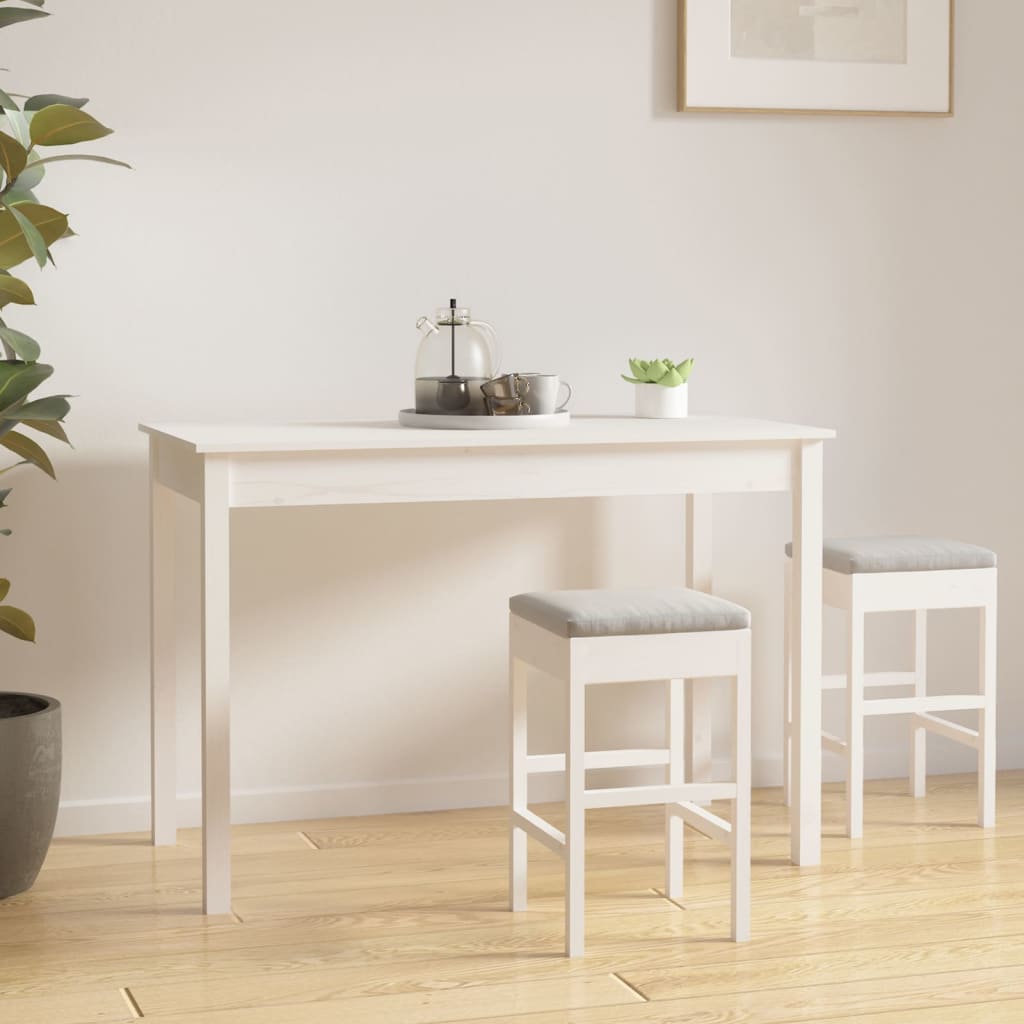 Esstisch Weiß 110x55x75 cm Massivholz Kiefer für modernes Esszimmer Esstisch Weiß 110x55x75 cm Massivholz Kiefer für modernes Esszimmer