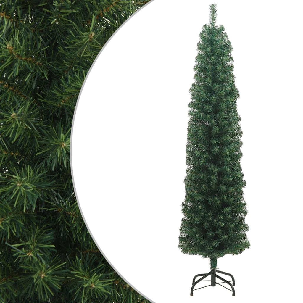 Weihnachtsbaum Tannenbaum Christbaum künstlich Schlank mit Ständer Grün 240cm