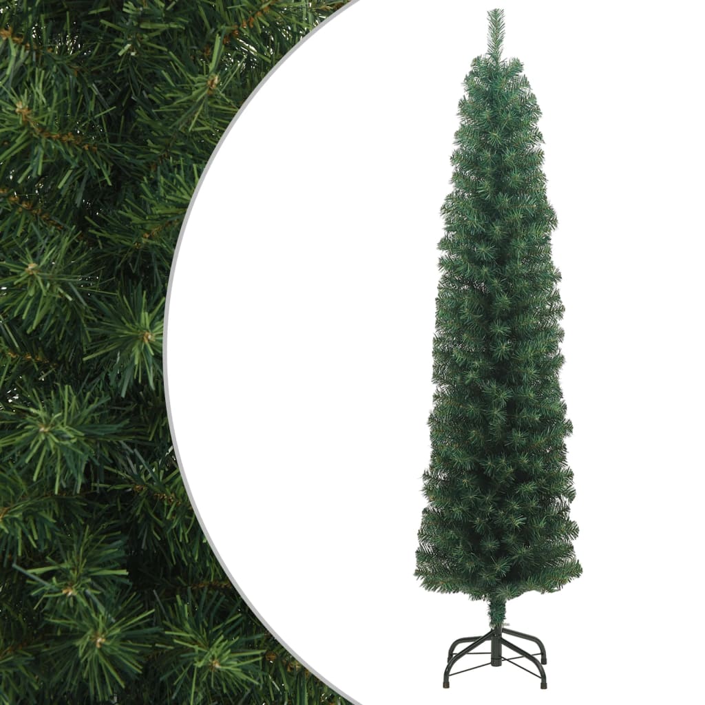 Weihnachtsbaum Tannenbaum Christbaum künstlich Schlank mit Ständer Grün 240cm Weihnachtsbaum Tannenbaum Christbaum künstlich Schlank mit Ständer Grün 240cm