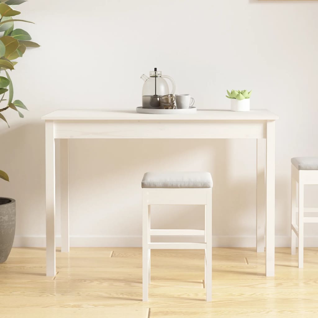 Esstisch Weiß 110x55x75 cm Massivholz Kiefer für modernes Esszimmer Esstisch Weiß 110x55x75 cm Massivholz Kiefer für modernes Esszimmer