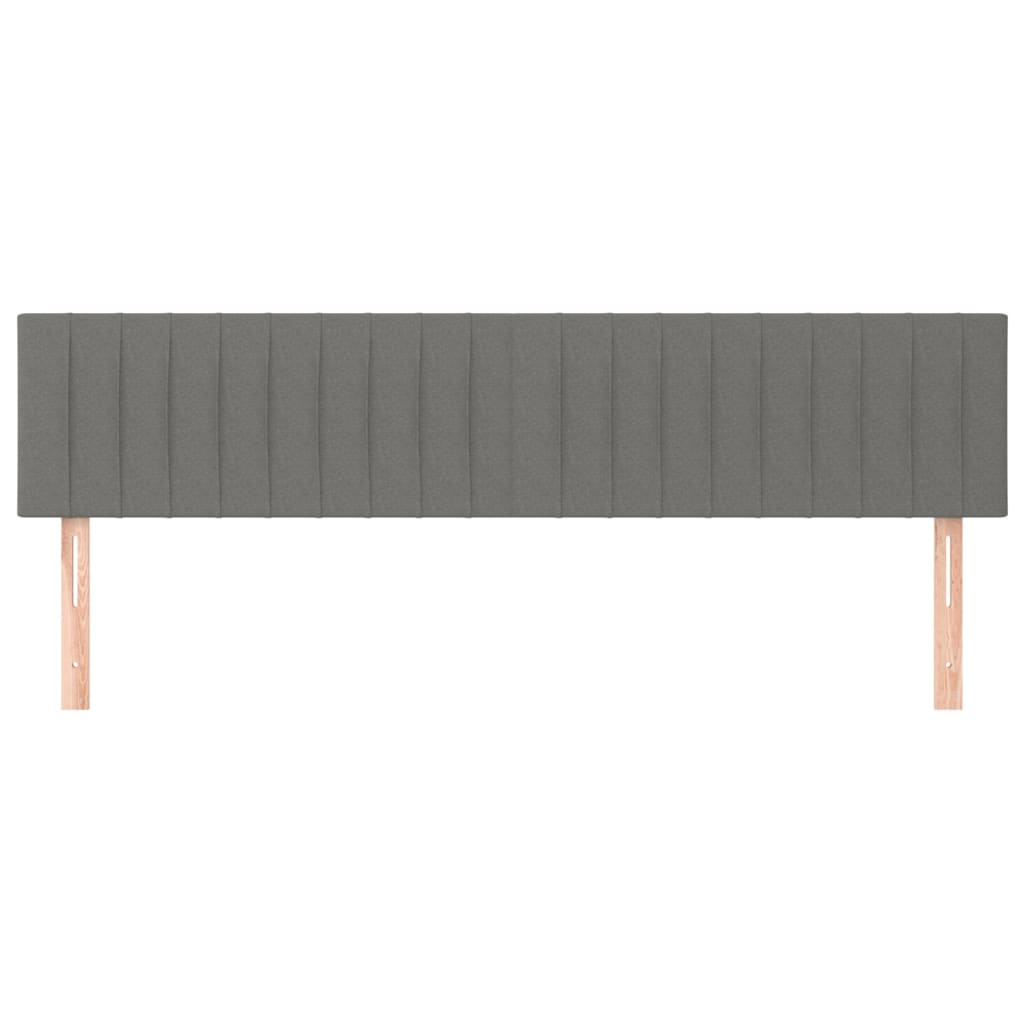 Kopfteile Bett 2er Set Dunkelgrau 100x5x78/88 cm Stoff für modernes Schlafzimmer Kopfteile Bett 2er Set Dunkelgrau 100x5x78/88 cm Stoff für modernes Schlafzimmer