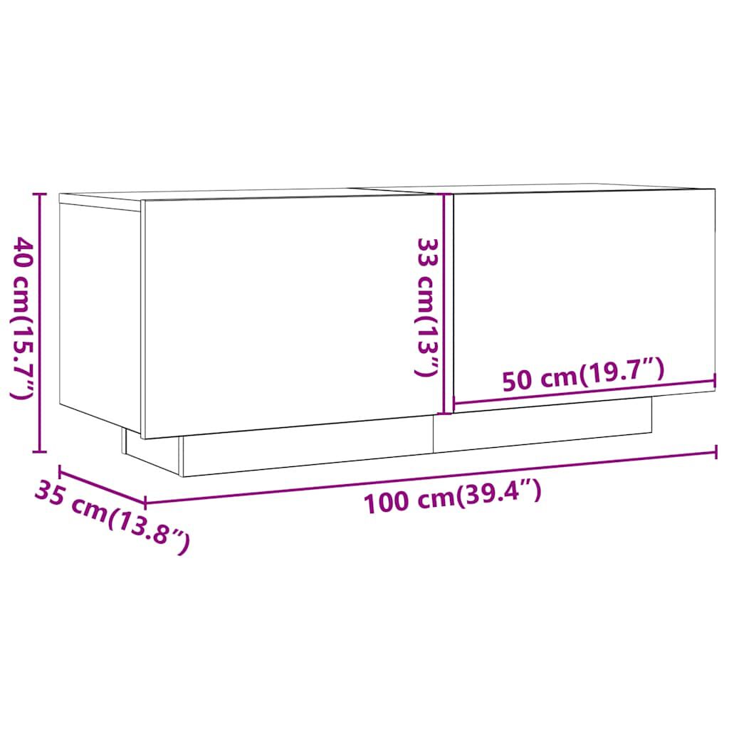 TV Board Schrank Weiß 100x35x40 cm ideal für Wohnzimmer und Multimedia TV Board Schrank Weiß 100x35x40 cm ideal für Wohnzimmer und Multimedia