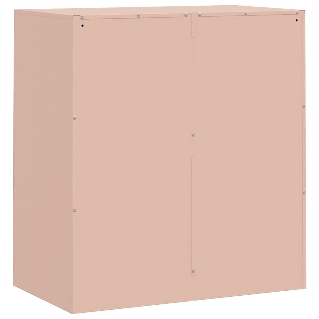 Sideboard aus Stahl in Rosa 67x39x73 cm modernes Möbelstück für Wohnzimmer Sideboard aus Stahl in Rosa 67x39x73 cm modernes Möbelstück für Wohnzimmer