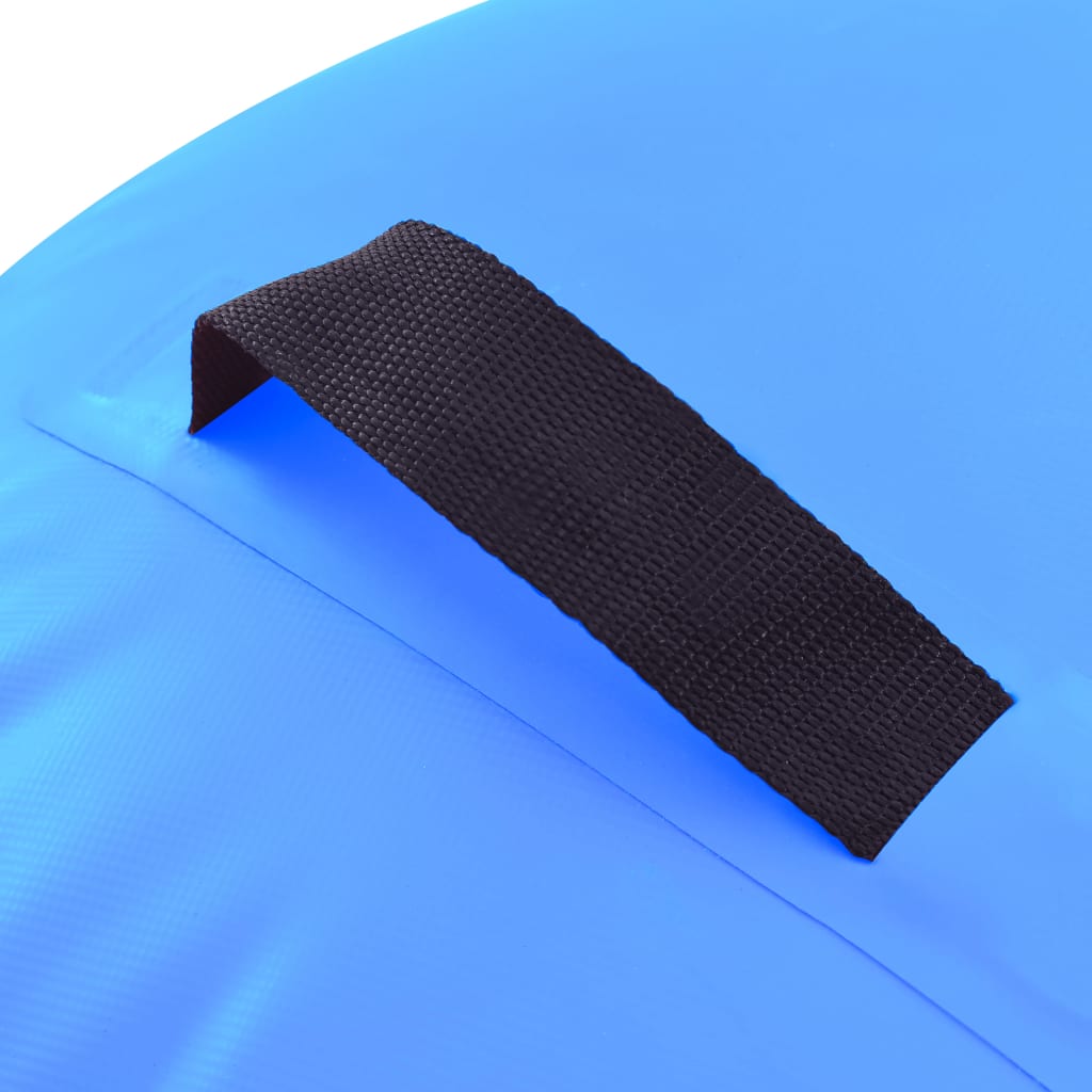 Aufblasbare Gymnastikrolle PVC Blau Pumpe 120 x 75 cm Fitness und Therapierolle