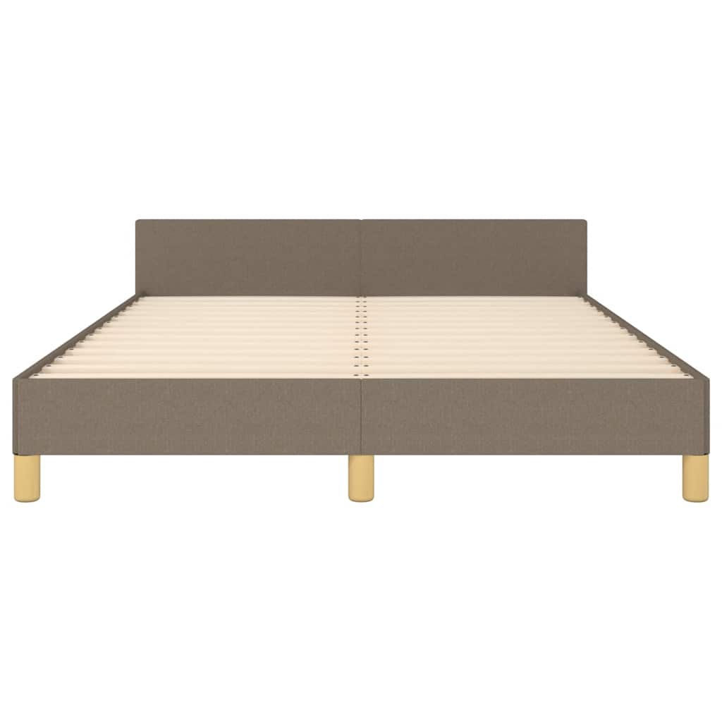 Bettgestell 140x190 cm Taupe Zeitloses Design ohne Matratze Stabil Modern Bettgestell 140x190 cm Taupe Zeitloses Design ohne Matratze Stabil Modern