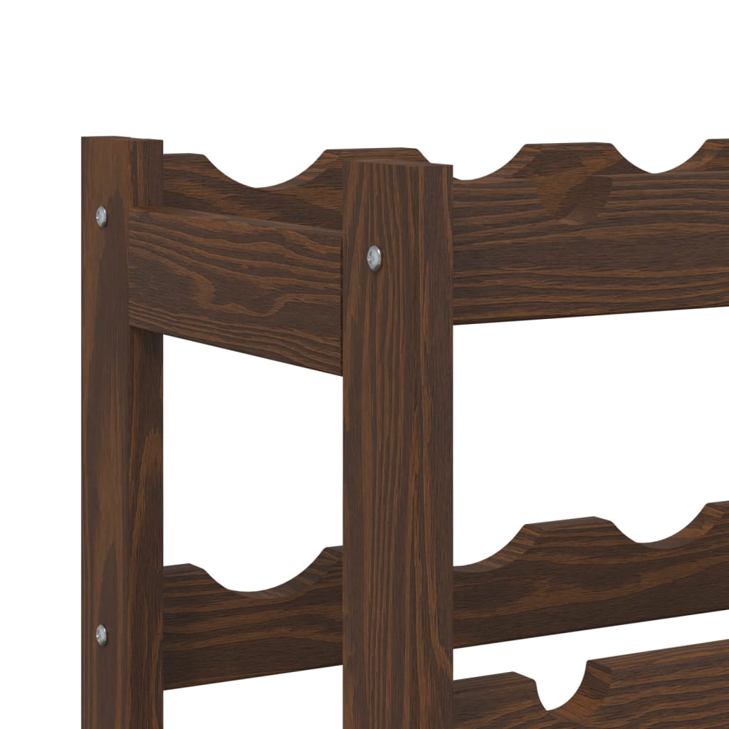Weinregal für 56 Flaschen Braun Massivholz Kiefer stabil elegant praktisch Weinregal für 56 Flaschen Braun Massivholz Kiefer stabil elegant praktisch