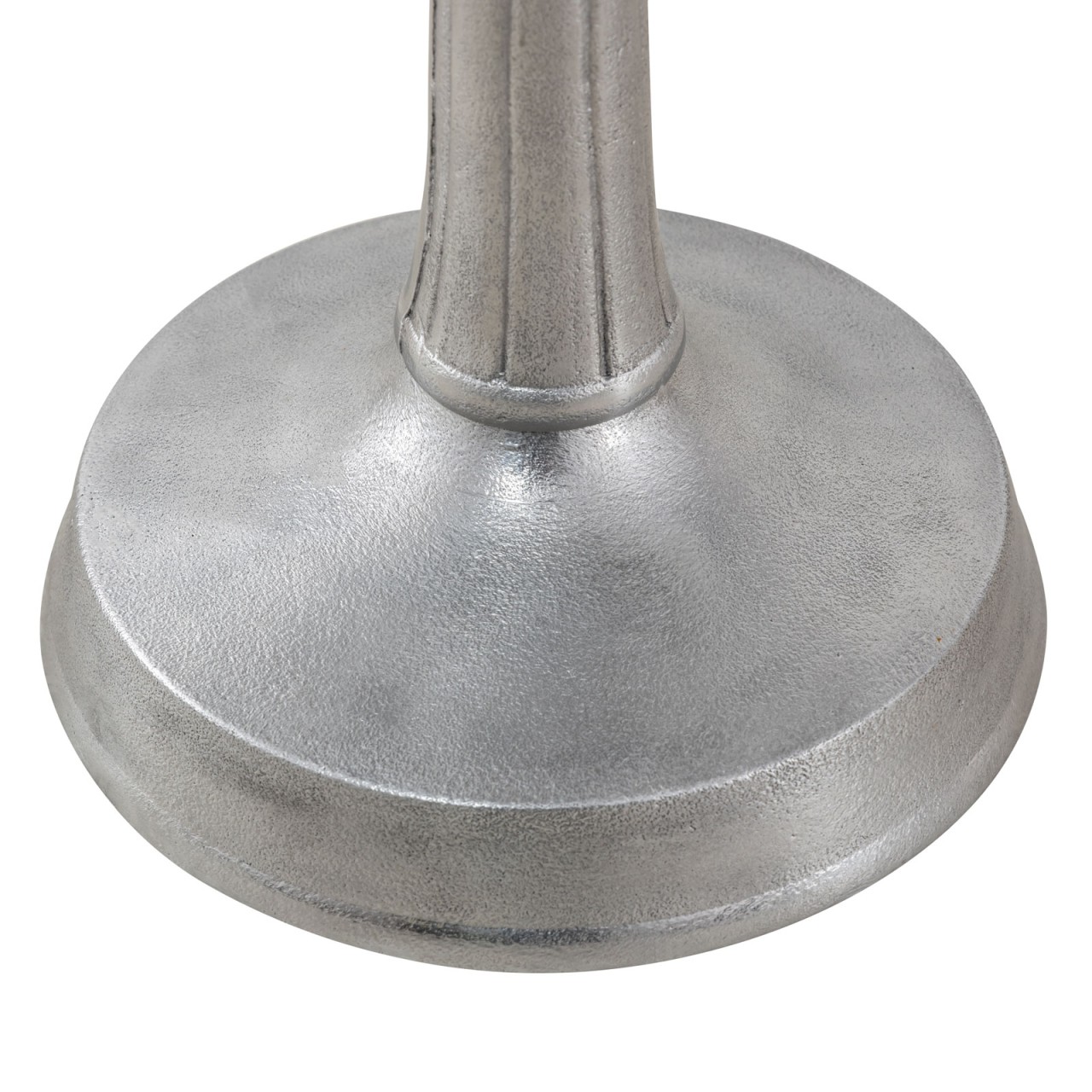 Beistelltisch Metall rund ø 44x53 cm 2-teilig Dekotisch Adlon mit Design Mittelfuß Aluminium