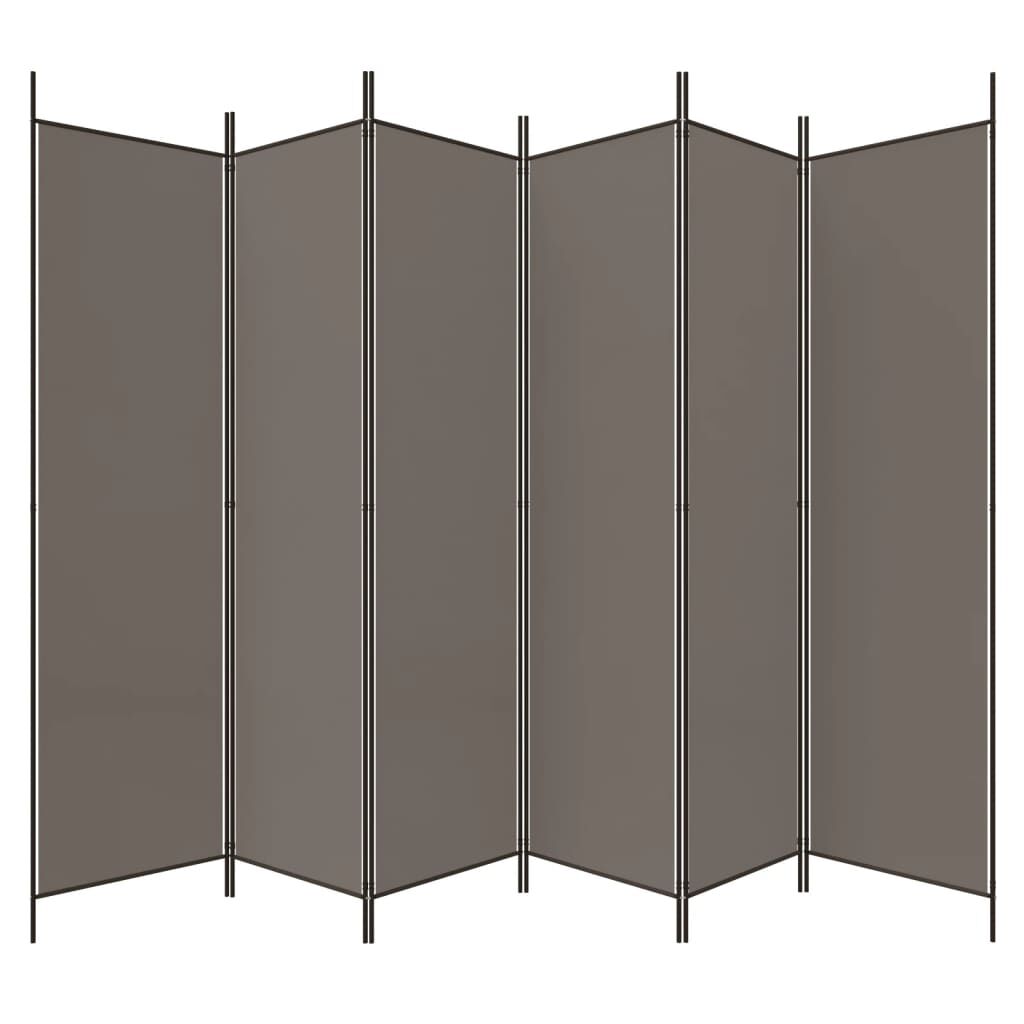 Paravent Anthrazit 300x200 cm Stoff