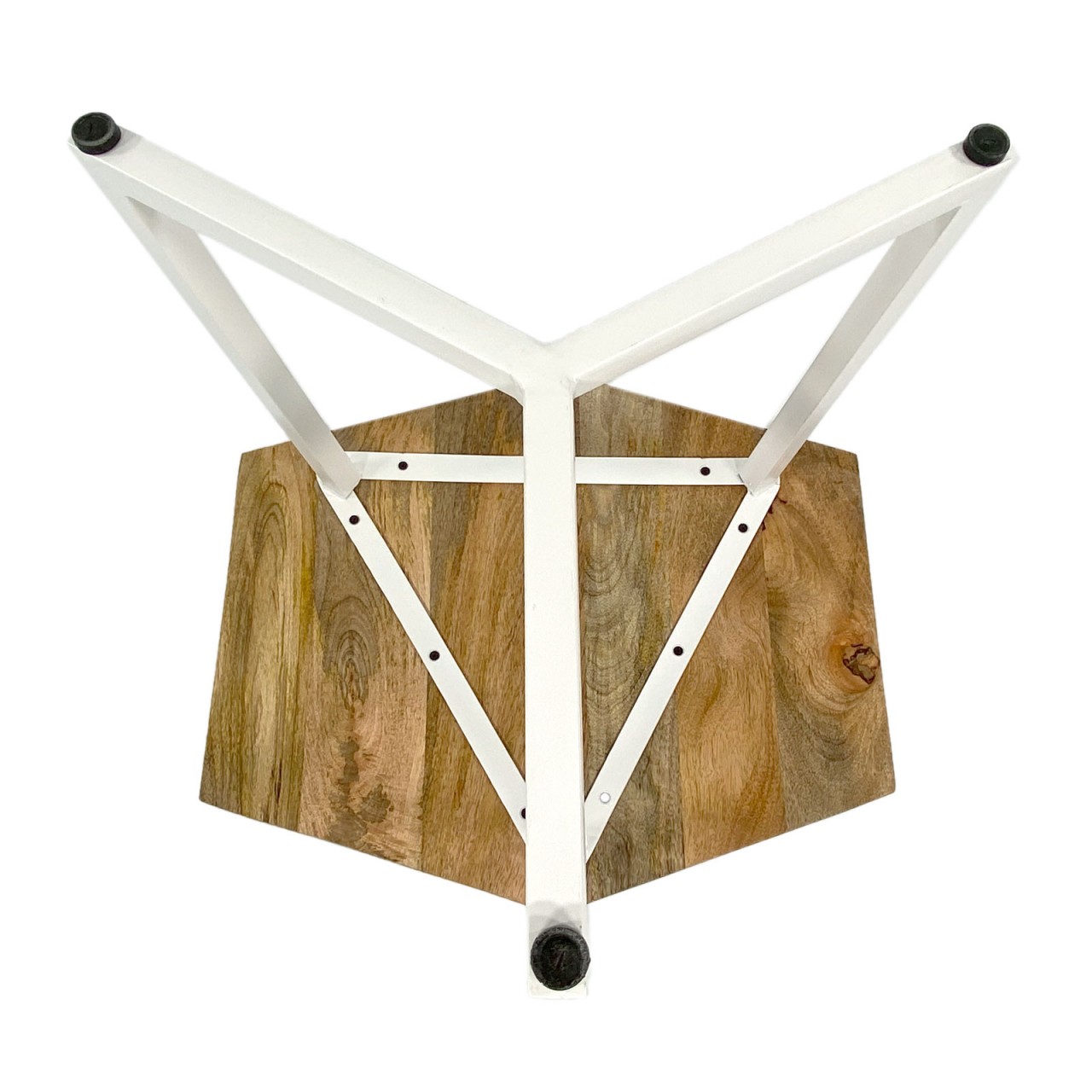 Beistelltisch 56 x 47 cm nachhaltig Wohnzimmer Tisch Couchtisch Nizza Metall-Gestell schwarz - weiß Beistelltisch 56 x 47 cm nachhaltig Wohnzimmer Tisch Couchtisch Nizza Metall-Gestell schwarz - weiß