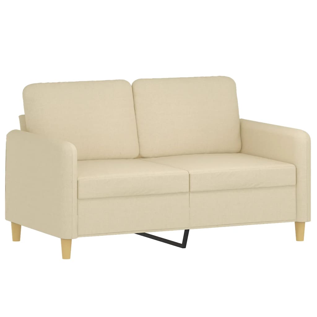 2-Sitzer-Sofa Creme 120 cm Stoff modern bequem Wohnzimmer Polster Couch