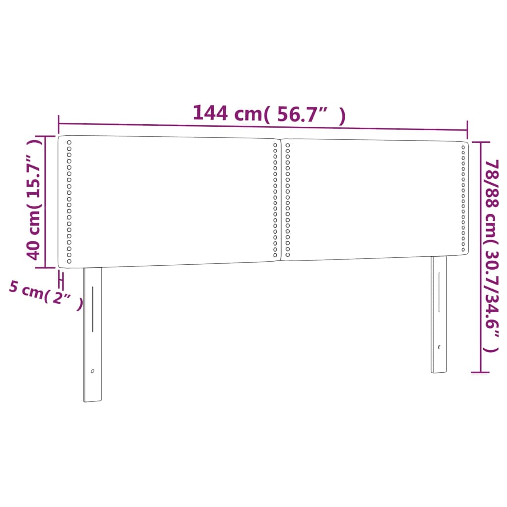 Kopfteile Bett 2er Set Weiß 72x5x78/88 cm Kunstleder für modernes Schlafzimmer Kopfteile Bett 2er Set Weiß 72x5x78/88 cm Kunstleder für modernes Schlafzimmer