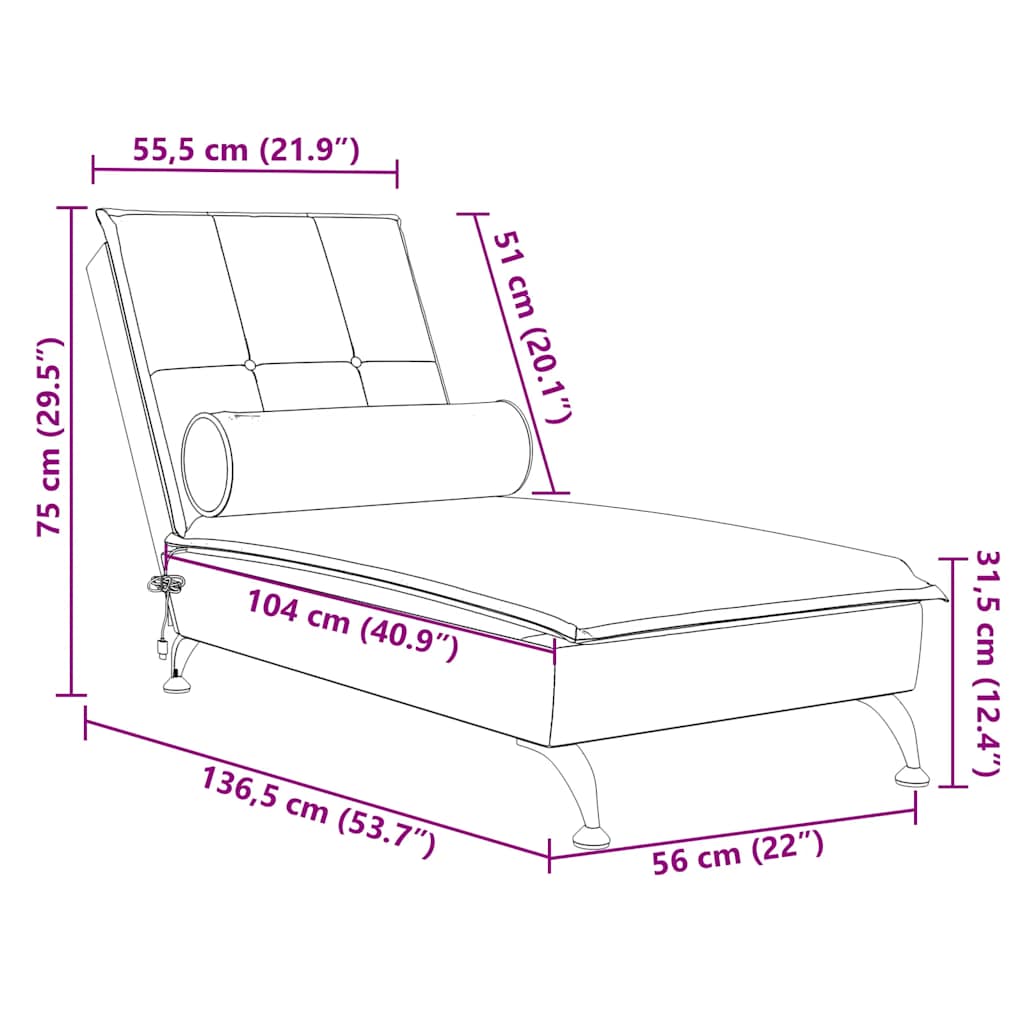 Massage Chaiselongue mit Nackenrolle Blau Samt Komfort und Entspannung Massage Chaiselongue mit Nackenrolle Blau Samt Komfort und Entspannung