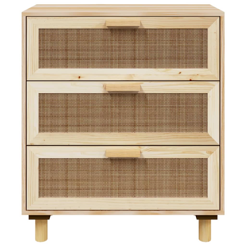 Sideboard Kiefer Rattan Braun 60x30x70 cm