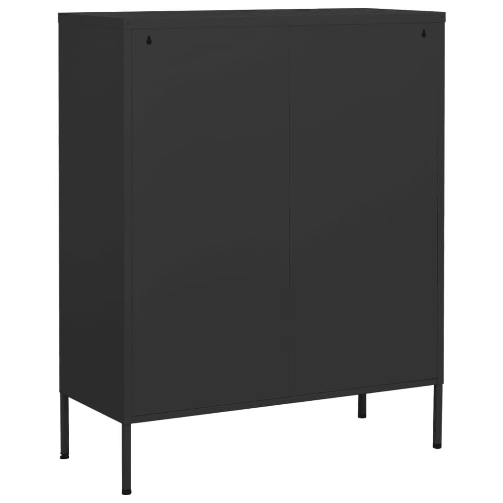 Aufbewahrungsschrank Anthrazit 80x35x101,5 cm Stahl robust vielseitig Lager Büro