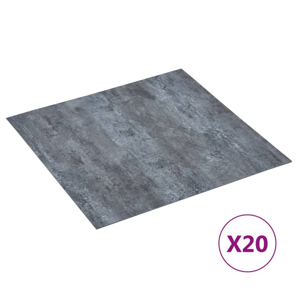vidaXL Selbstklebende Bodenbelagsdielen 20 Stk. PVC 1,86 m² Grauer Marmor