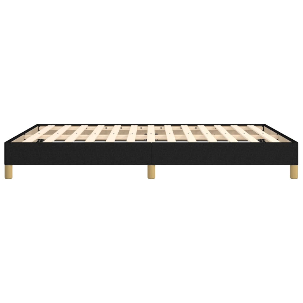 Bettgestell 140x190 cm Schwarz Weiches Stoffdesign für stilvolles Ambiente Bettgestell 140x190 cm Schwarz Weiches Stoffdesign für stilvolles Ambiente