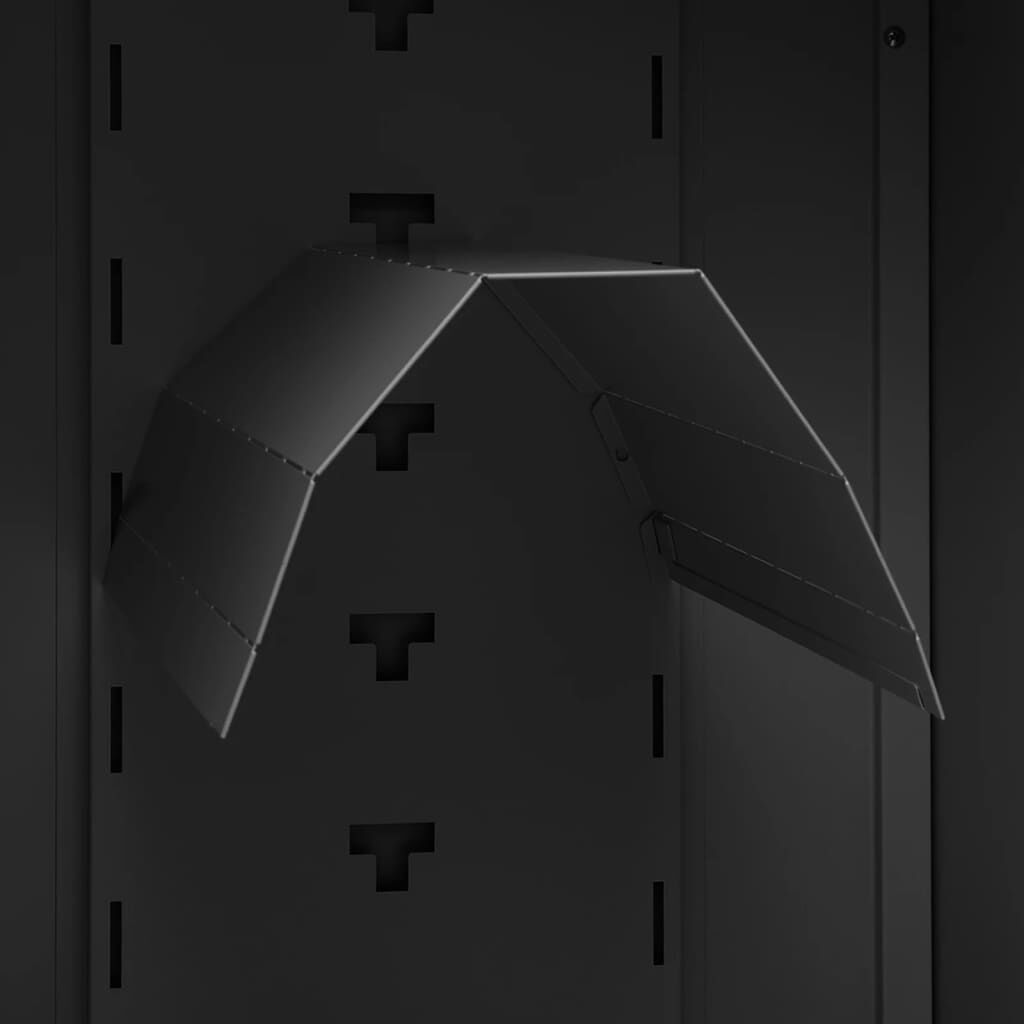 Sattelschrank aus Stahl Anthrazit 53x53x105 cm kompakt und abschließbar Sattelschrank aus Stahl Anthrazit 53x53x105 cm kompakt und abschließbar
