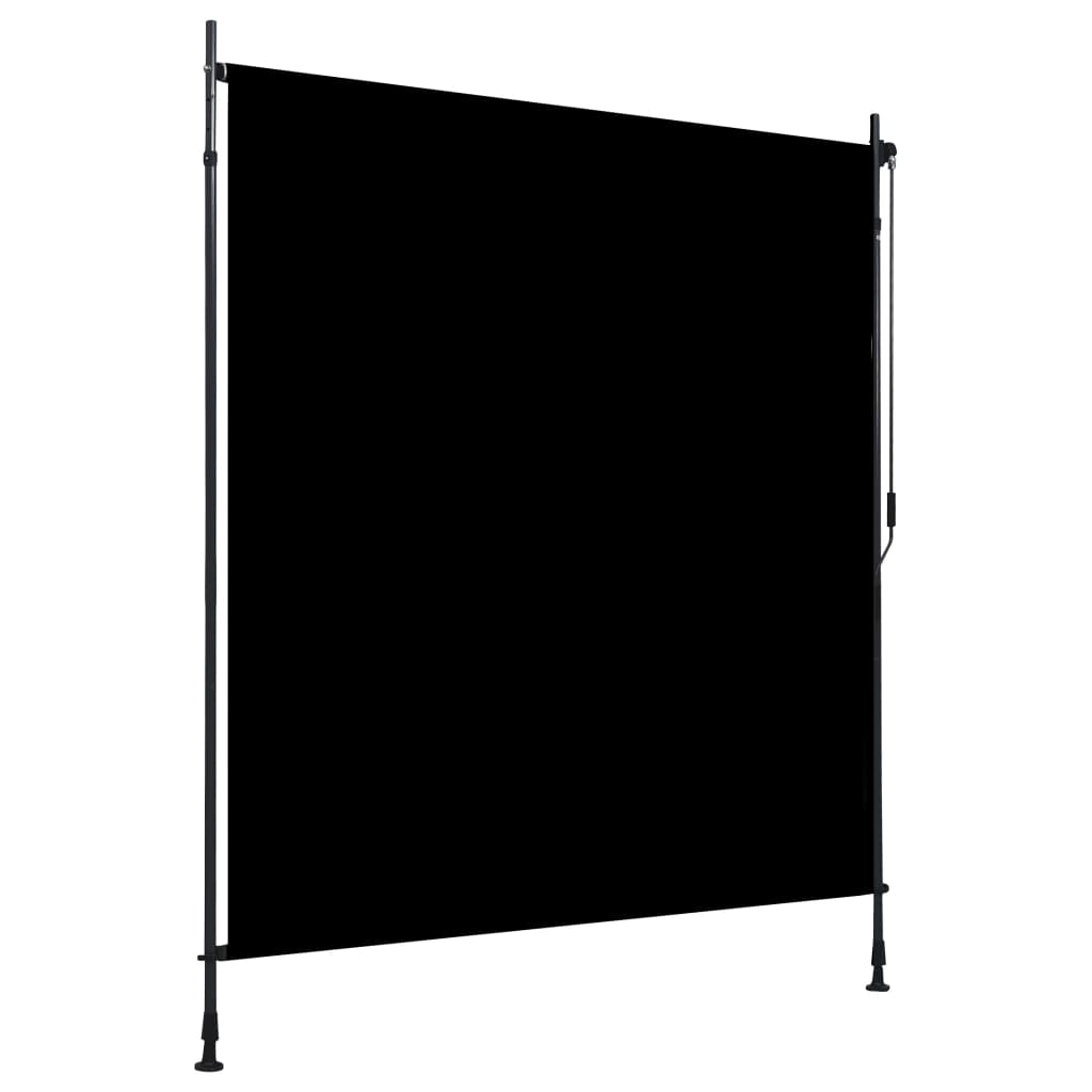 Außenrollo 200x270 cm Anthrazit für Terrasse Balkon UV-Schutz Privatsphäre