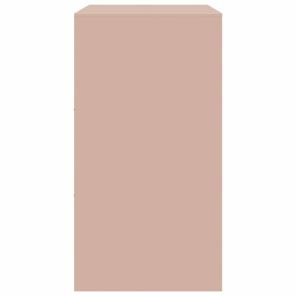 Sideboard aus Stahl in Rosa 67x39x73 cm modernes Möbelstück für Wohnzimmer Sideboard aus Stahl in Rosa 67x39x73 cm modernes Möbelstück für Wohnzimmer