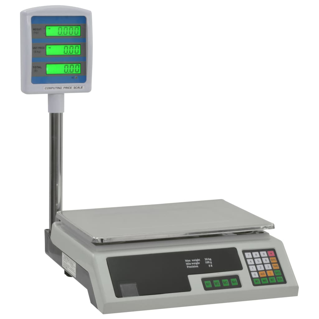 Elektronische Paketwaage 30 kg mit LCD-Display Akku und AC-Netzadapter präzise Messung