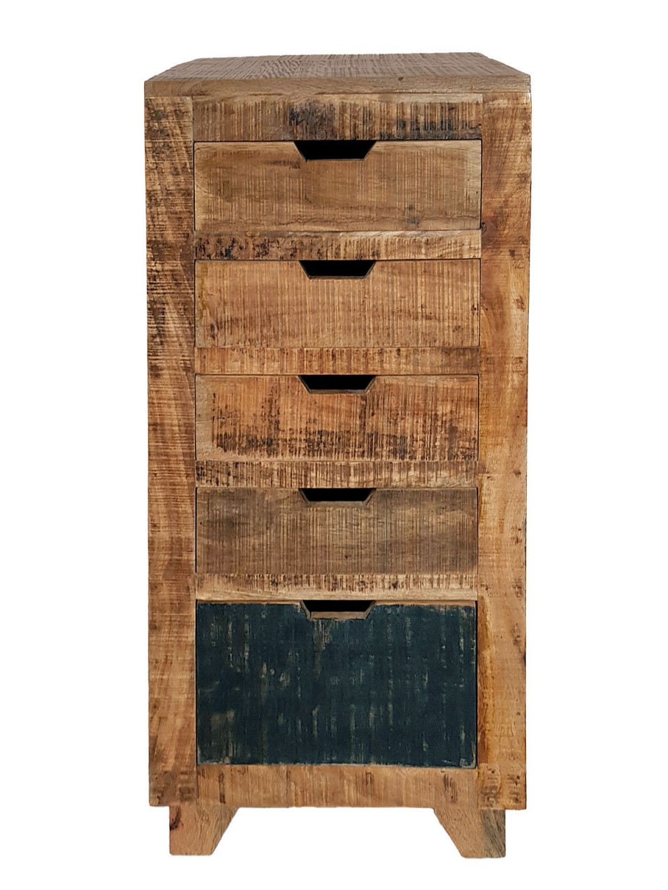 Schubladen Kommode B 40 H 92 cm Anrichte Schubkastenturm Sideboard California natur Mangoholz