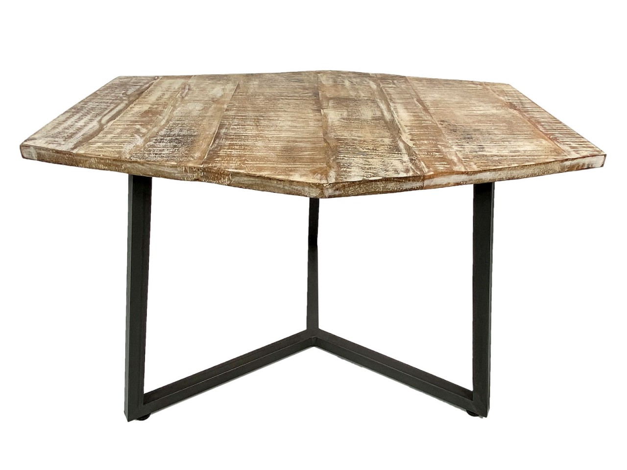 Couchtisch 74 x 56 cm nachhaltig Wohnzimmer Tisch Beistelltisch Lyon Metall-Gestell