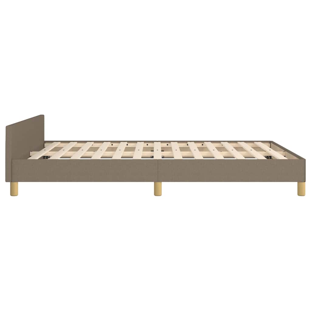 Bettgestell 140x190 cm Taupe Zeitloses Design ohne Matratze Stabil Modern Bettgestell 140x190 cm Taupe Zeitloses Design ohne Matratze Stabil Modern