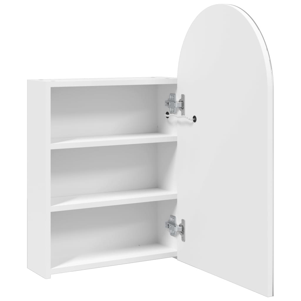Spiegelschrank LED Gewölbt Weiß 42x13x70 cm Modern funktional Stilvoll Spiegelschrank LED Gewölbt Weiß 42x13x70 cm Modern funktional Stilvoll