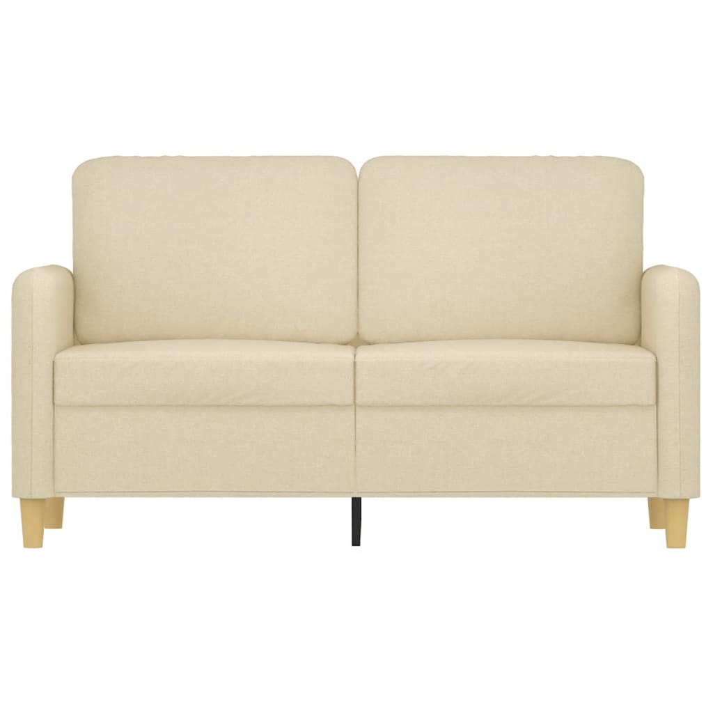 2-Sitzer-Sofa Creme 120 cm Stoff modern bequem Wohnzimmer Polster Couch