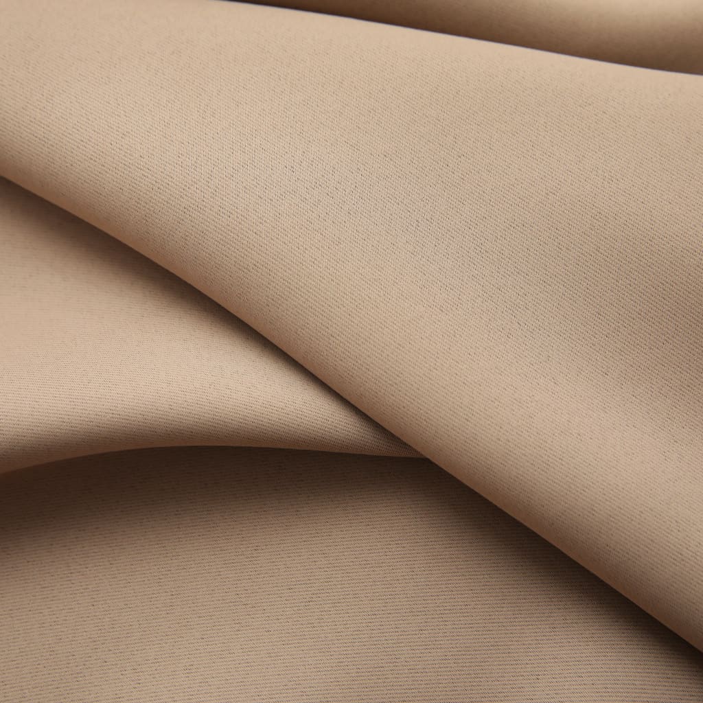 Verdunkelungsvorhänge Taupe 140x245 cm, 2 Stk., mit Haken, lichtundurchlässig für optimalen Sicht- und Lichtschutz. Verdunkelungsvorhänge Taupe 140x245 cm, 2 Stk., mit Haken, lichtundurchlässig für optimalen Sicht- und Lichtschutz.