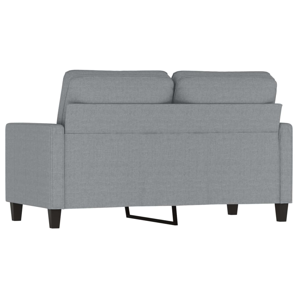 2 Sitzer Sofa Hellgrau 120 cm Stoff modern bequem Wohnzimmer Polster Couch