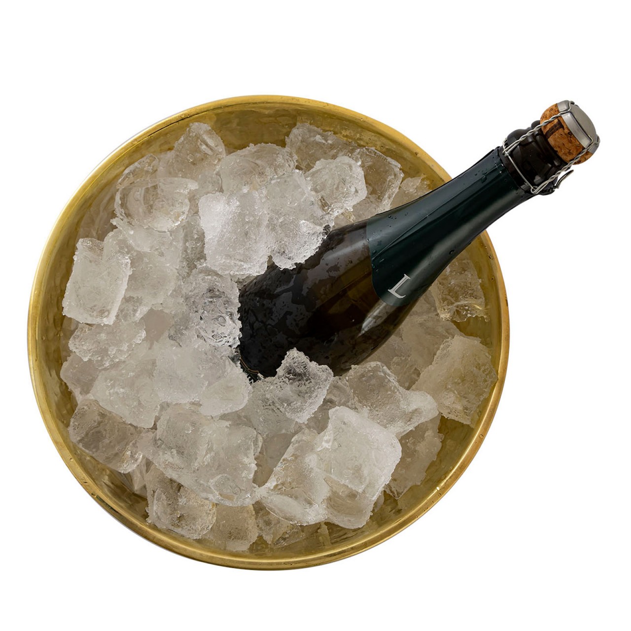 Flaschenkühler Weinkühler Metall ø 29 cm Sektkühler rund silber gold Eiskühler Champagnerkühler