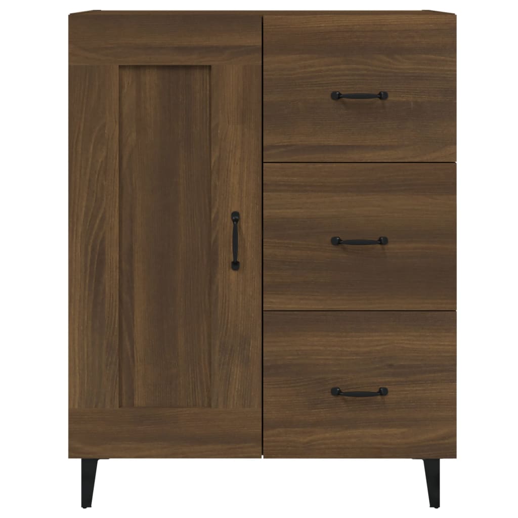 Sideboard Braune Eiche 69,5x34x90 cm Holzwerkstoff modern Stauraum Wohnzimmer